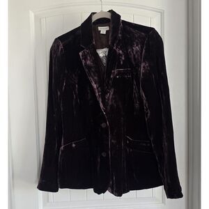 Sundance Plum Velvet Womens Sofia Blazer Size 4  NICE!